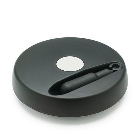 Otto Ganter Handwheel with Retractable Handle Plastic Bushing Retracting Mechanism Steel, GN 521.3